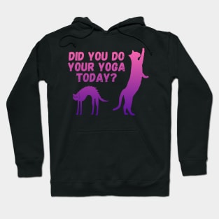 Did you do your yoga today? | Cat stretching design Hoodie